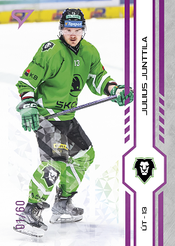 Julius Junttila Mlada Boleslav Tipsport ELH 2024/25 SportZoo 2. serie Purple Iceberg /60 #354